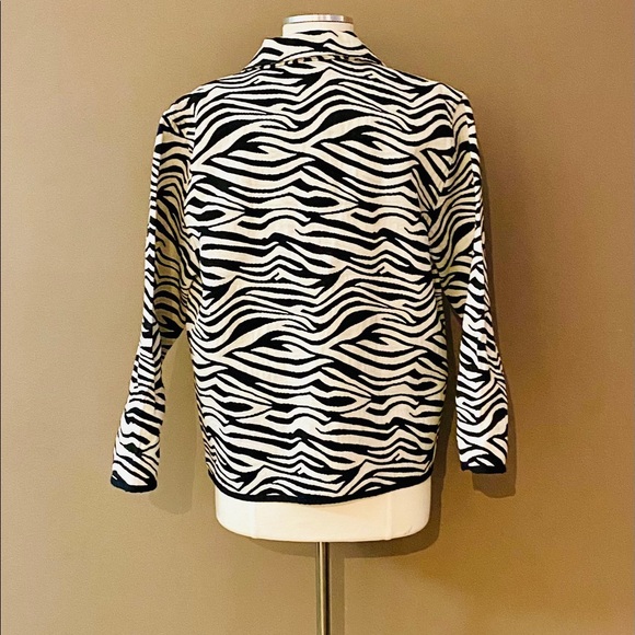 BELLESSA Cotton Animal Print Blazer, Size L - Picture 3 of 4